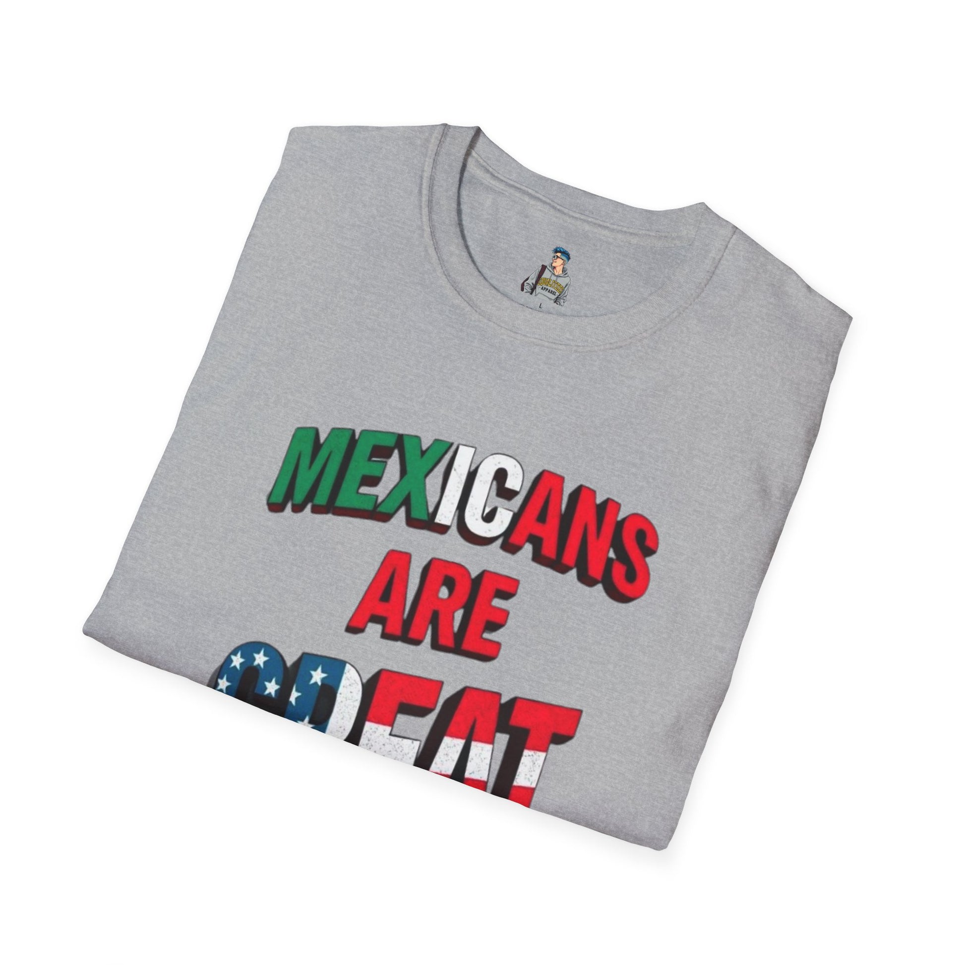 Unisex Softstyle T-Shirt - Mexicans Are Great Americans | Bilingual Pride Tee
