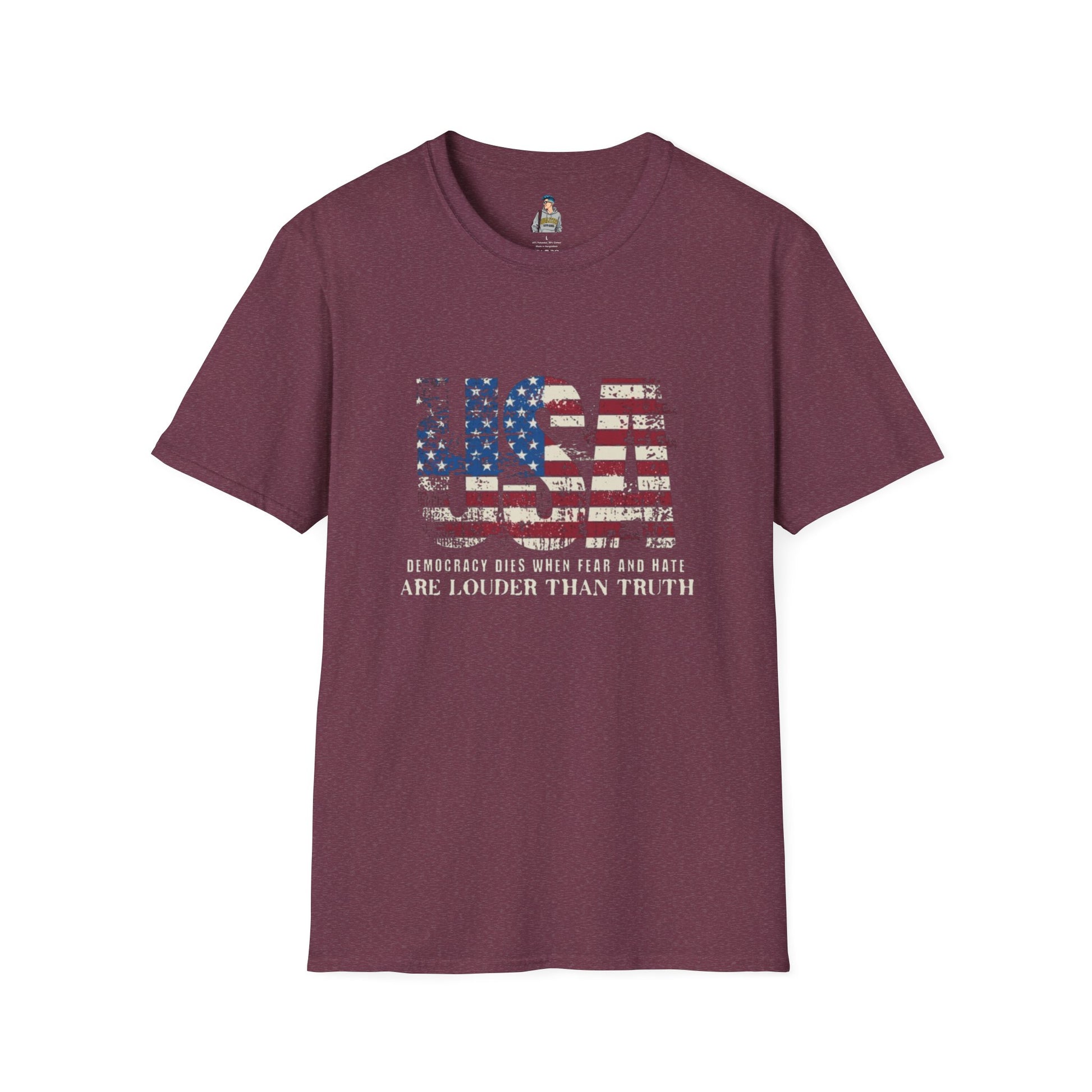 USA Democracy Statement Unisex Softstyle T-Shirt