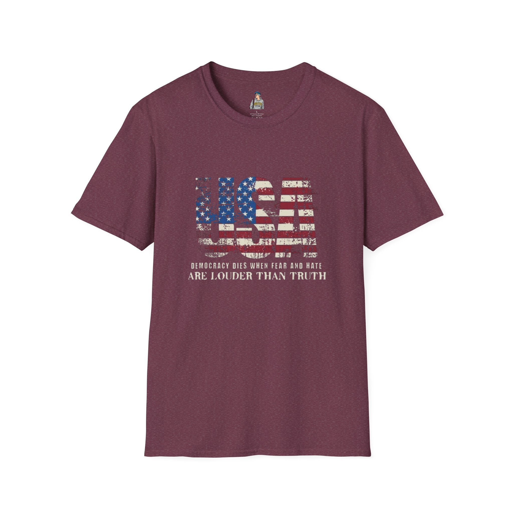 USA Democracy Statement Unisex Softstyle T-Shirt