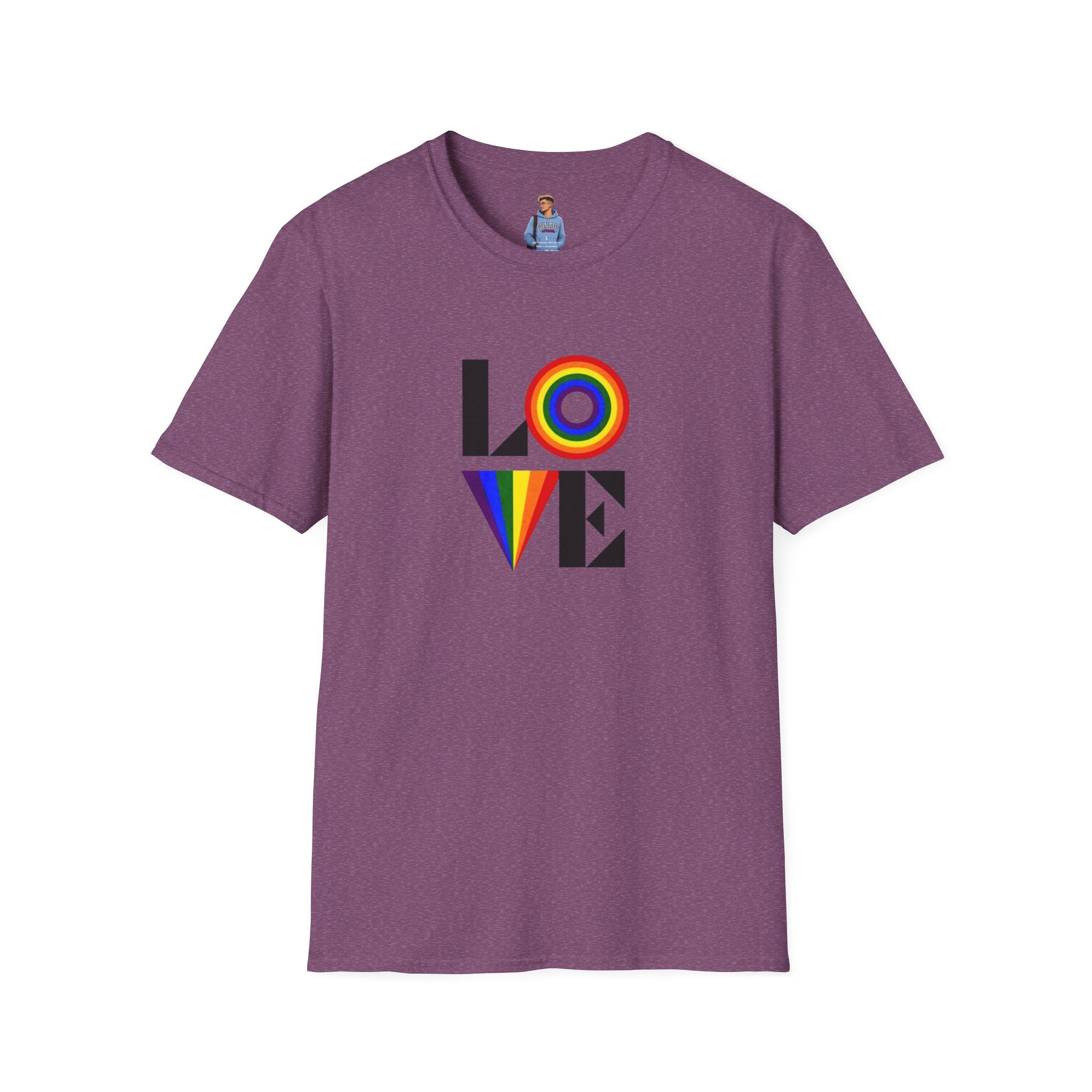 Vibrant LOVE Design for Pride Unisex Softstyle T-Shirt