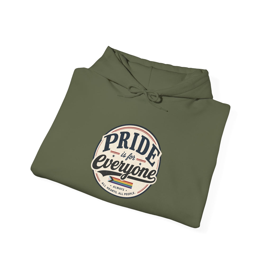 Pride Is For Everyone Pullover Hoodie — Vintage Graphic Inclusivity Sweatshirt