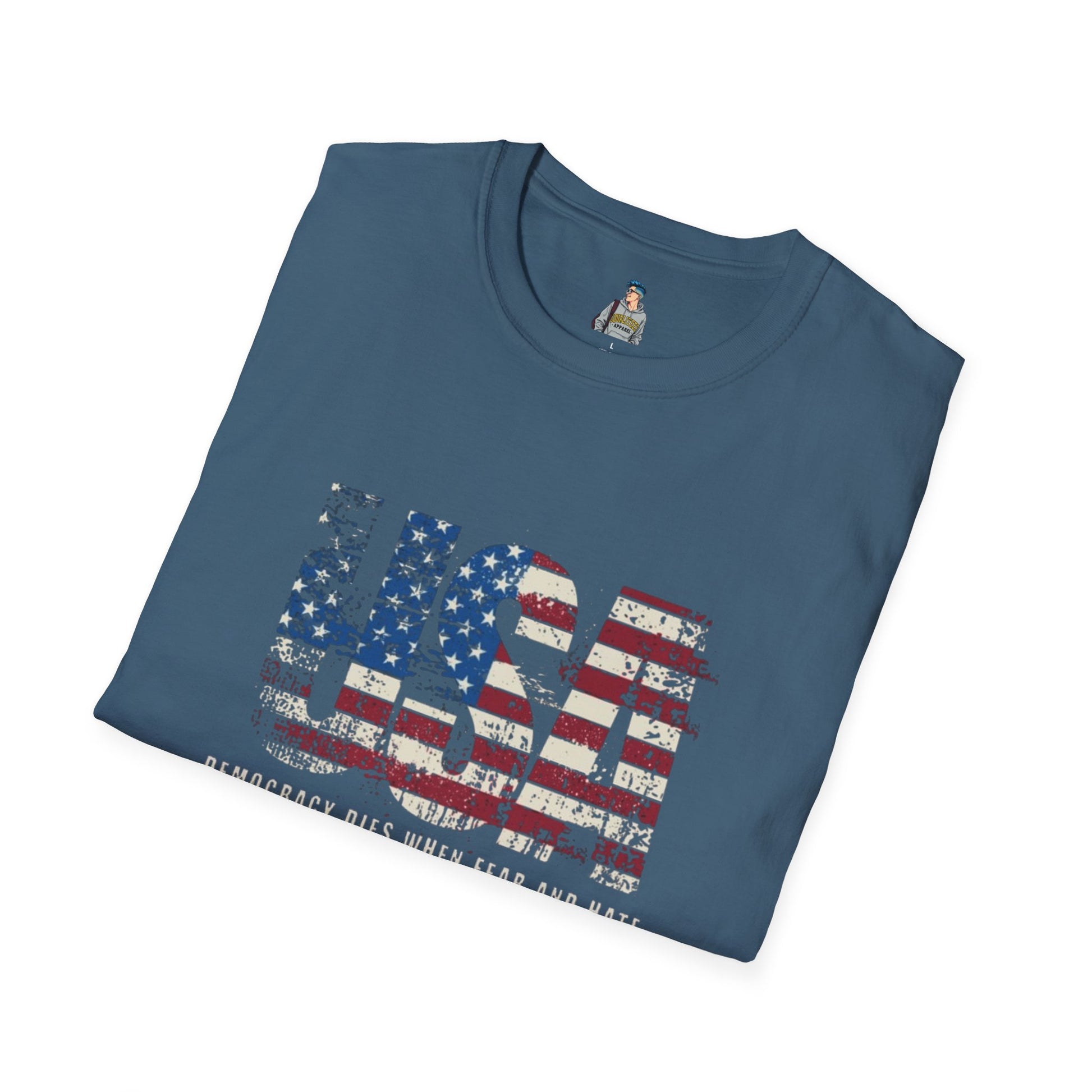 USA Democracy Statement Unisex Softstyle T-Shirt