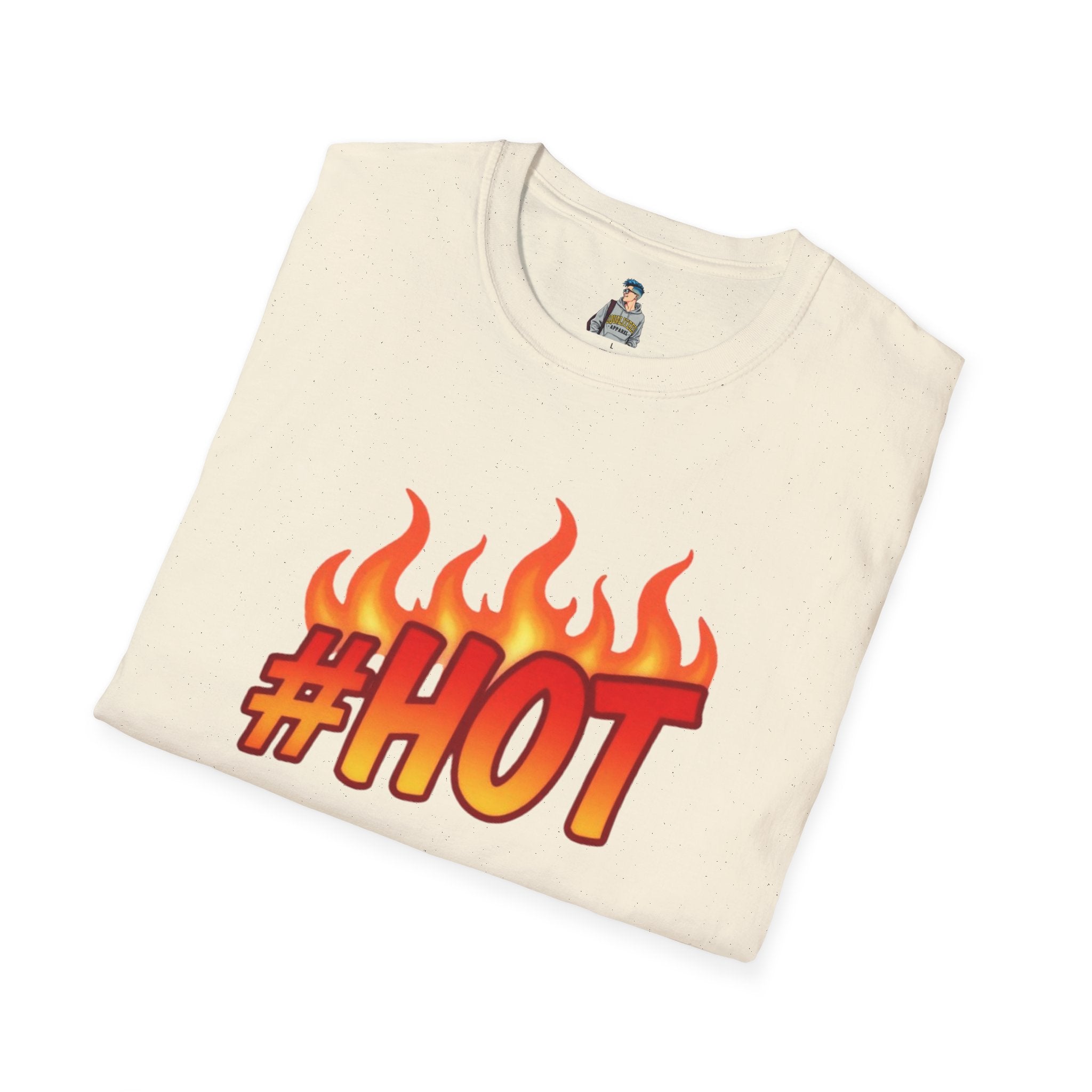 #HOT T-Shirt – Trendy Hashtag Fire Design