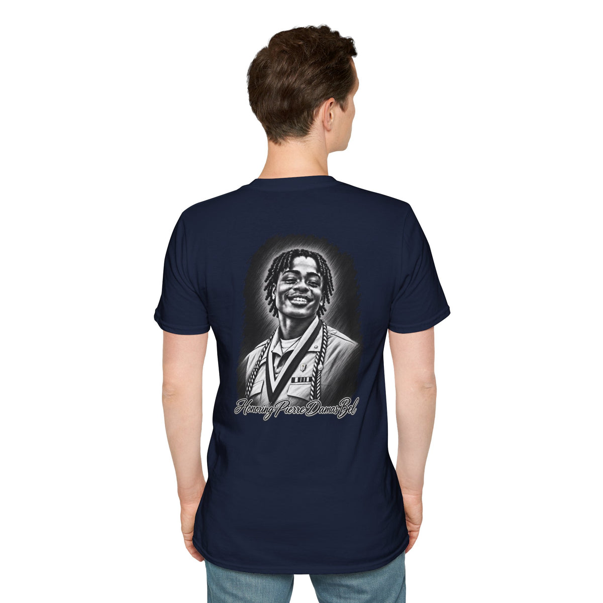 Portrait Front and Back - In Memory of Pierre Damas Bel T-Shirt