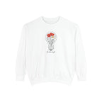 Be The Light Floral Sweatshirt - Unisex Garment-Dyed Cozy Apparel