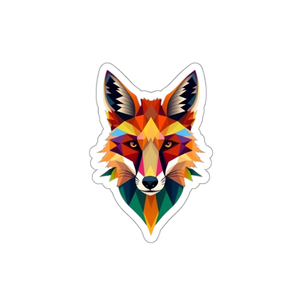 Fractal Fox Die-Cut Sticker
