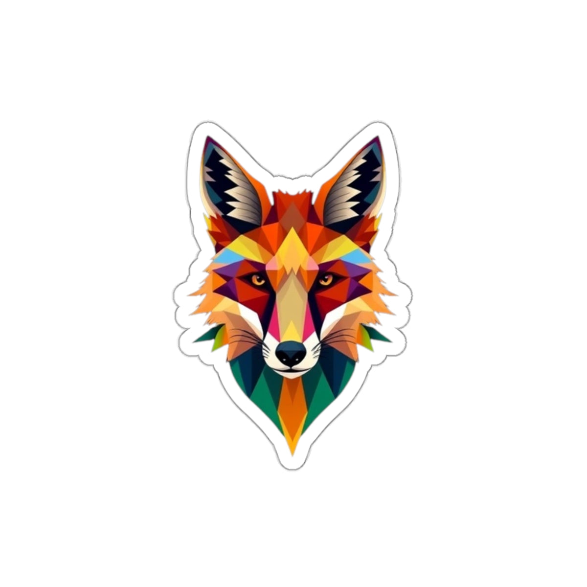 Fractal Fox Die-Cut Sticker