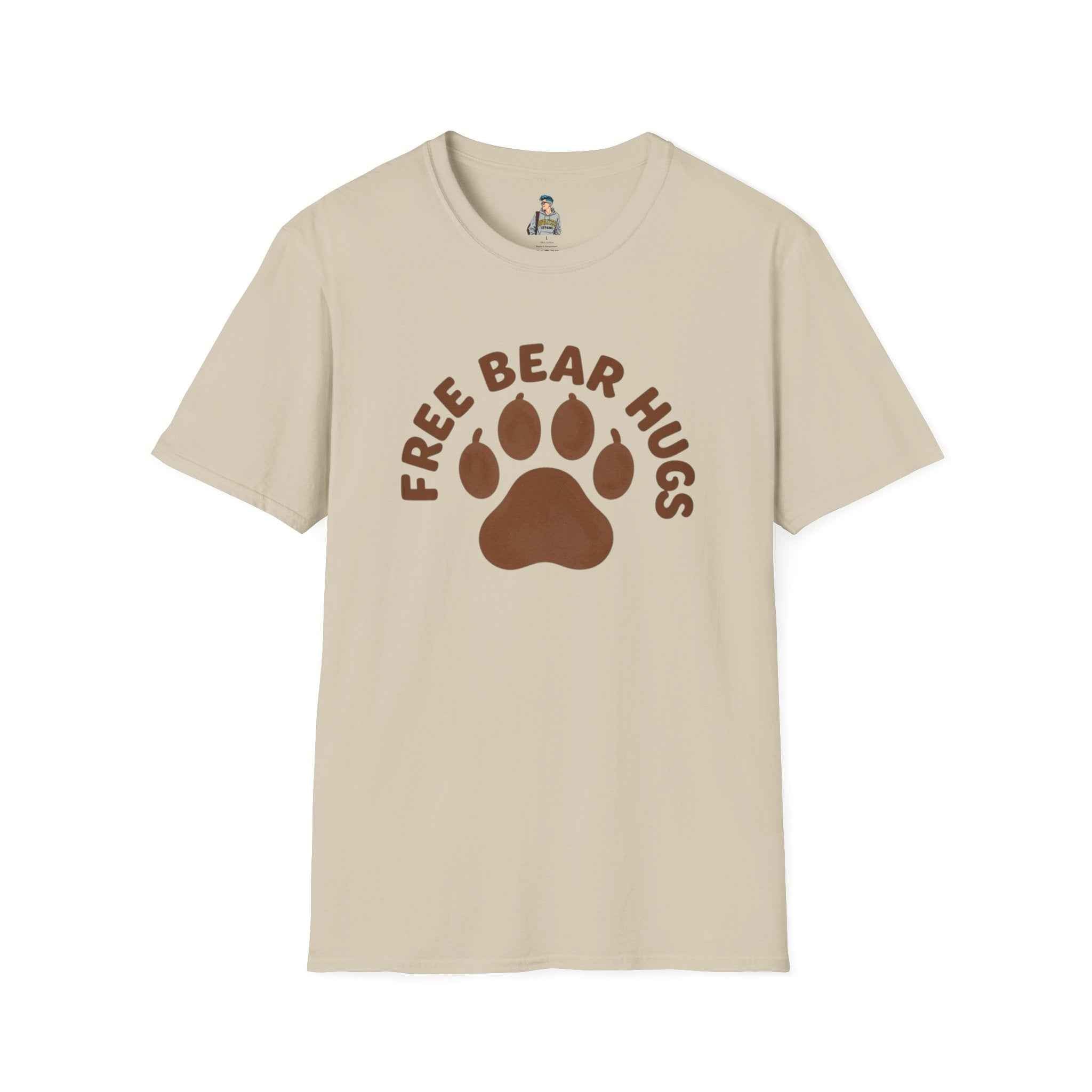 Free Bear Hugs T-Shirt — Cute Paw Print Wildlife Tee