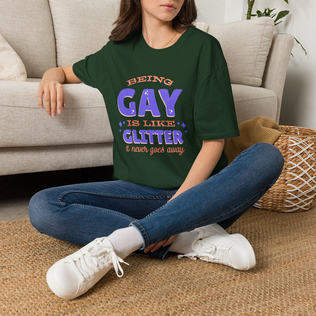 Being Gay Is Like Glitter Pride Tree Las Vegas T-Shirt