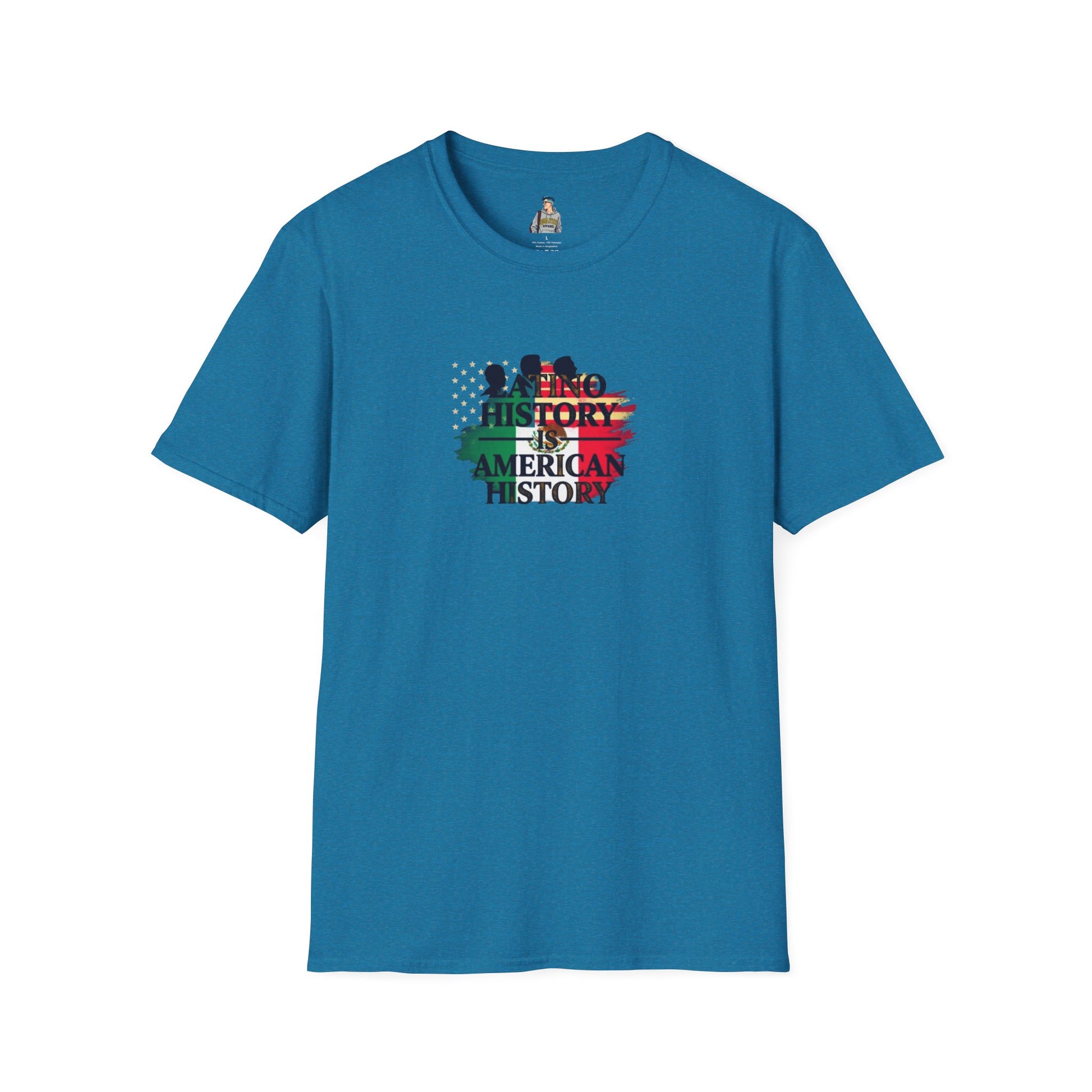 Unisex Softstyle T-Shirt - 'Latino History is American History' Graphic Tee
