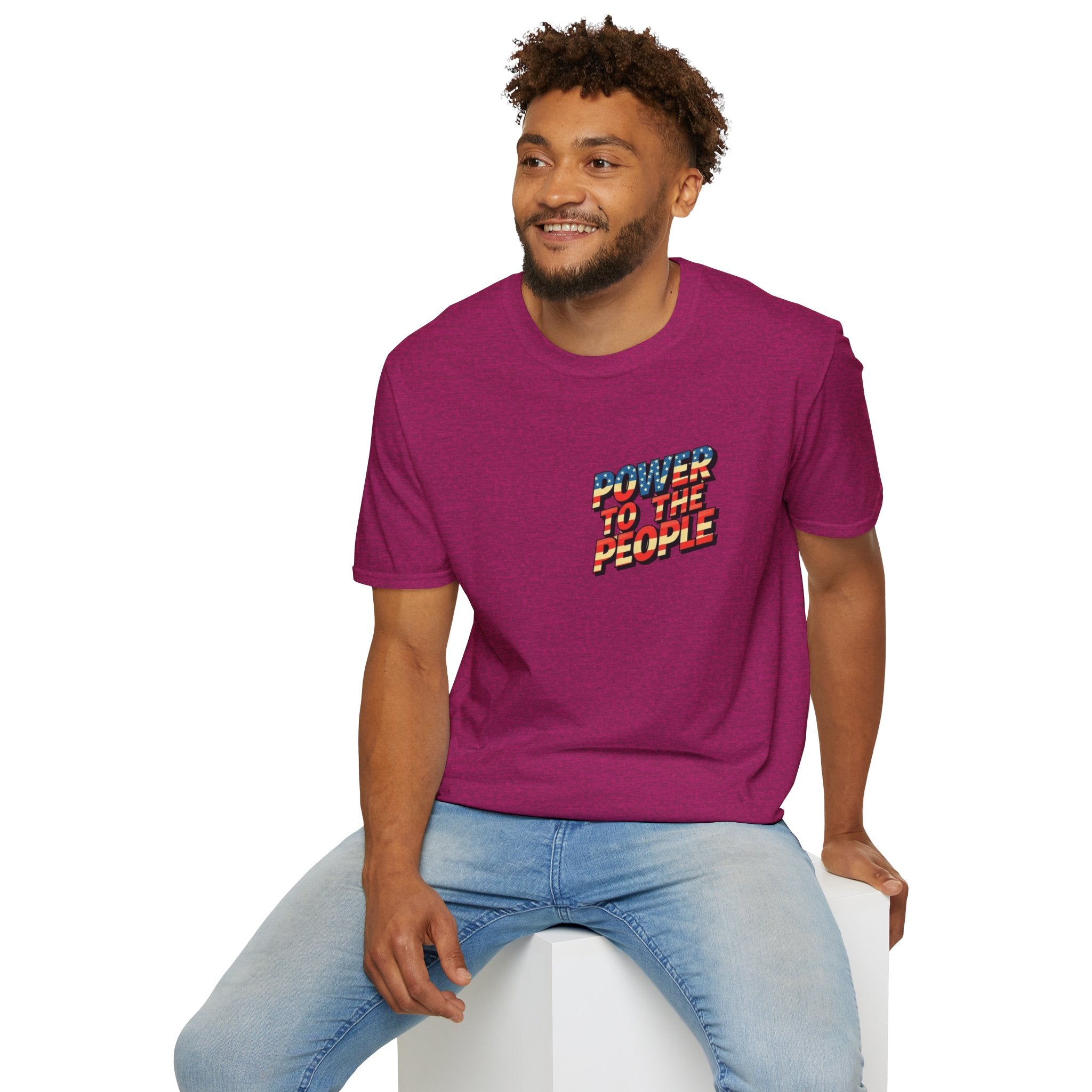 Power to the People Unisex Softstyle T-Shirt Classic Protest Tee