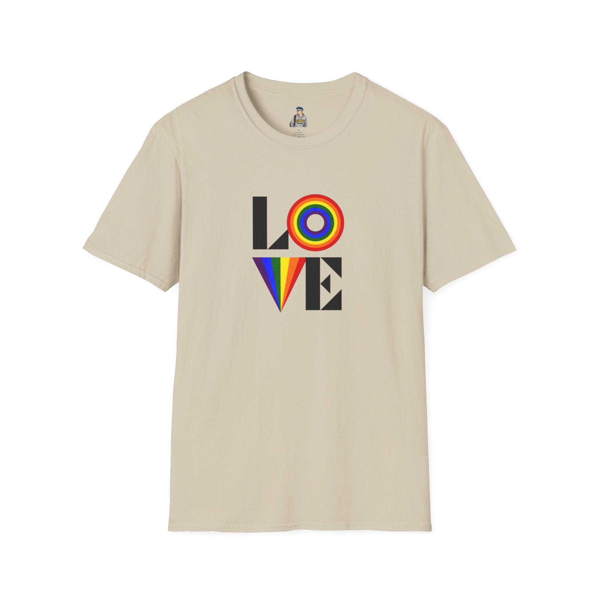 Vibrant LOVE Design for Pride Unisex Softstyle T-Shirt