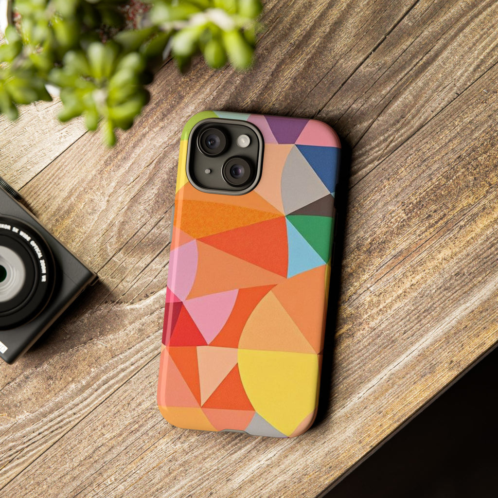Colorful Geometric Tough Phone Case for iPhone