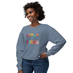 Unisex Lightweight Crewneck Sweatshirt - MAMA with Flowers