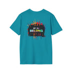 LGBTQ+ Pride Unisex T-Shirt - "Hate Never Made Anyone Less Queer" & "We All Belong" Design