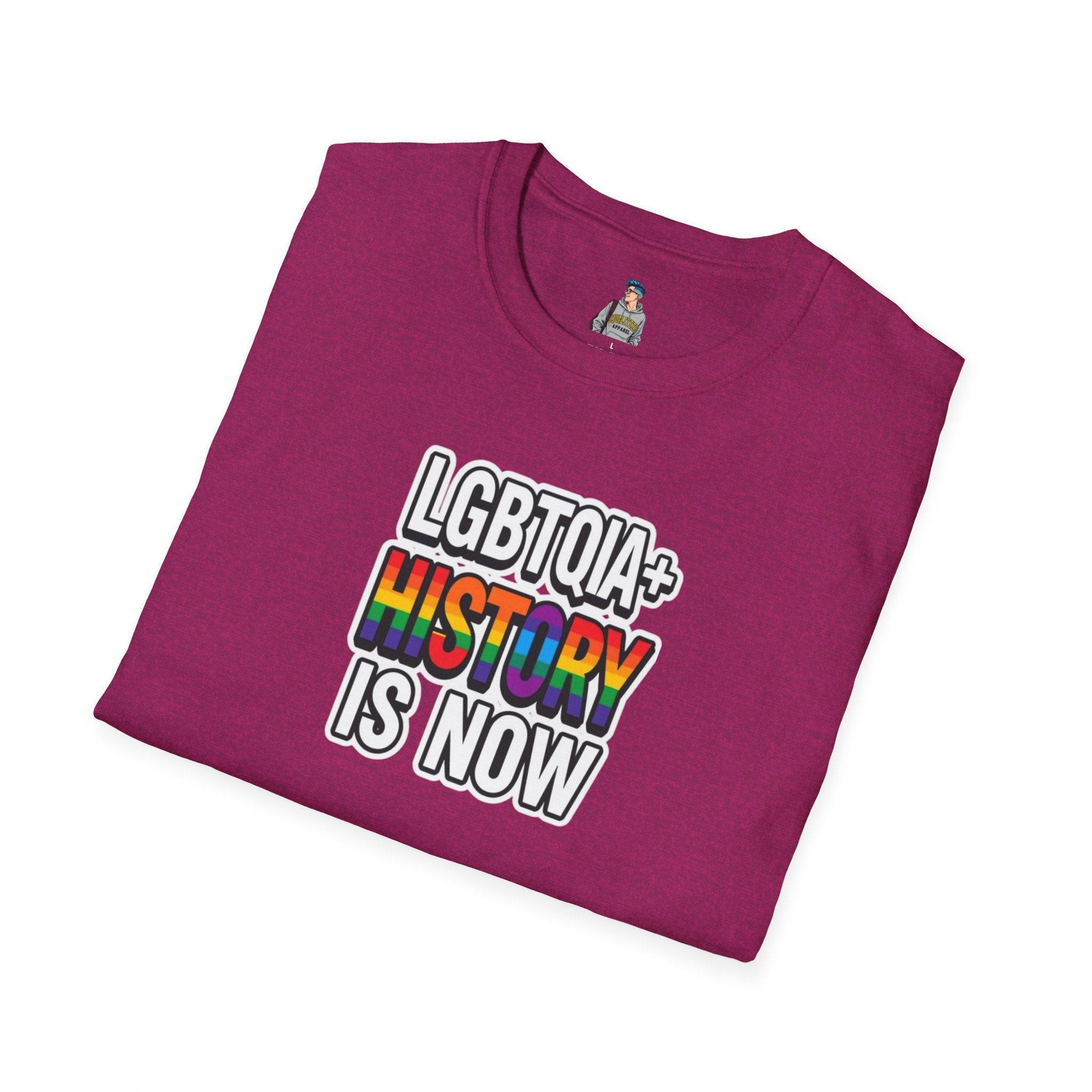 LGBTQIA+ History Is Now Unisex Softstyle T-Shirt