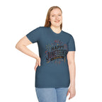 Juneteenth T-Shirt - "Happy Juneteenth" Fireworks Celebration Tee