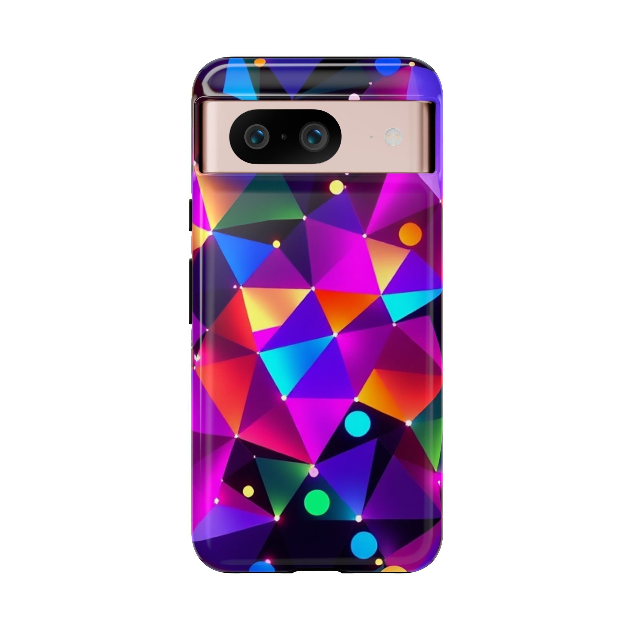 Android OR iPhone Compatible Cases - Colorful Angles Design - Unique Tough Cases