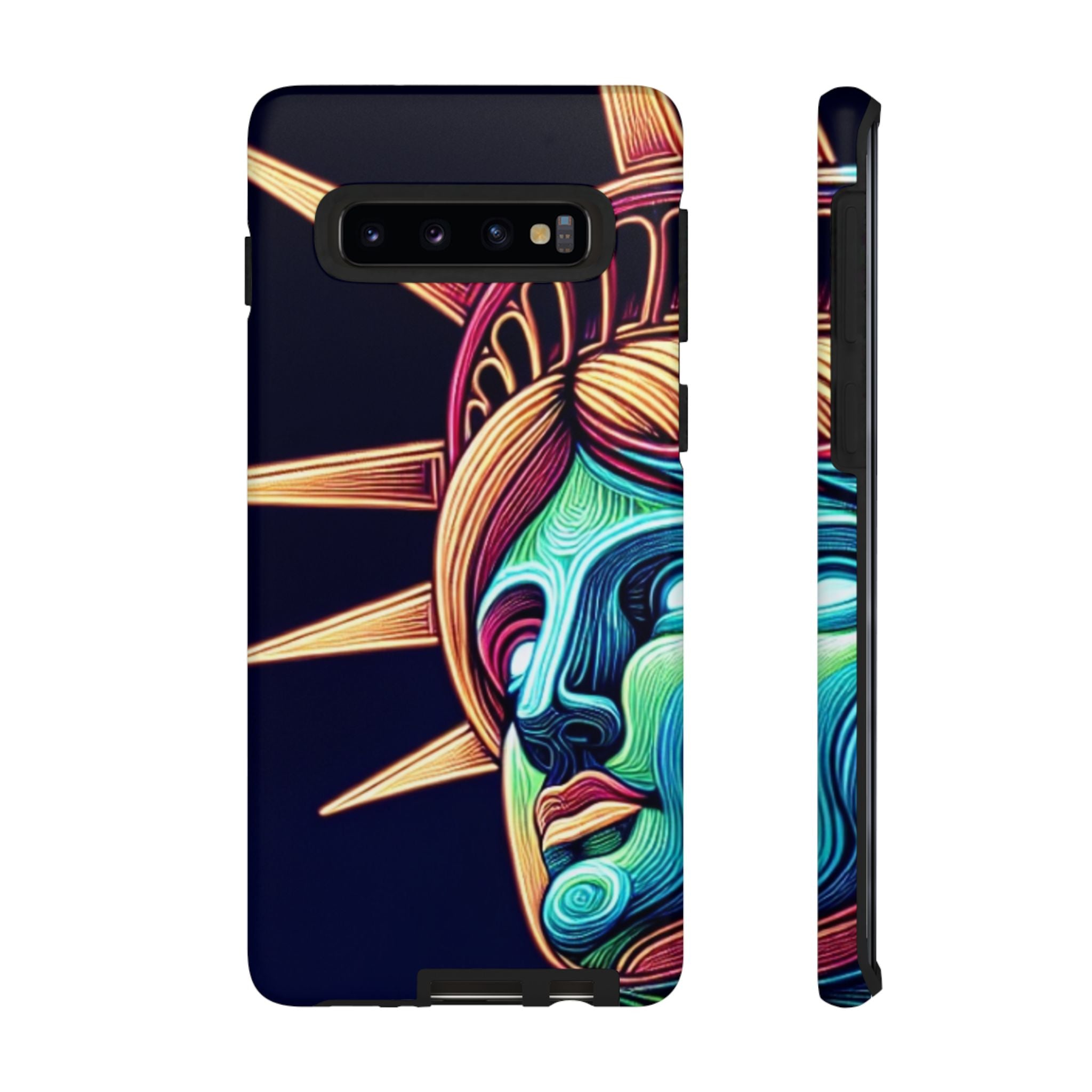 Statue of Liberty Neon Glowing Art Tough Case for Android & iPhone