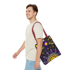 Purple & Yellow Design Tote Bag