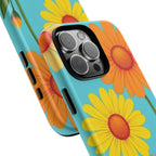Floral Tough Phone Case for iPhone — Bright Daisy Garden Protective Cover