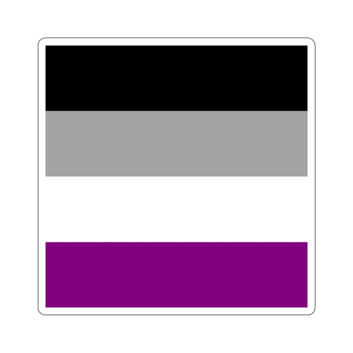 Die-Cut Stickers - Asexual Pride Flag