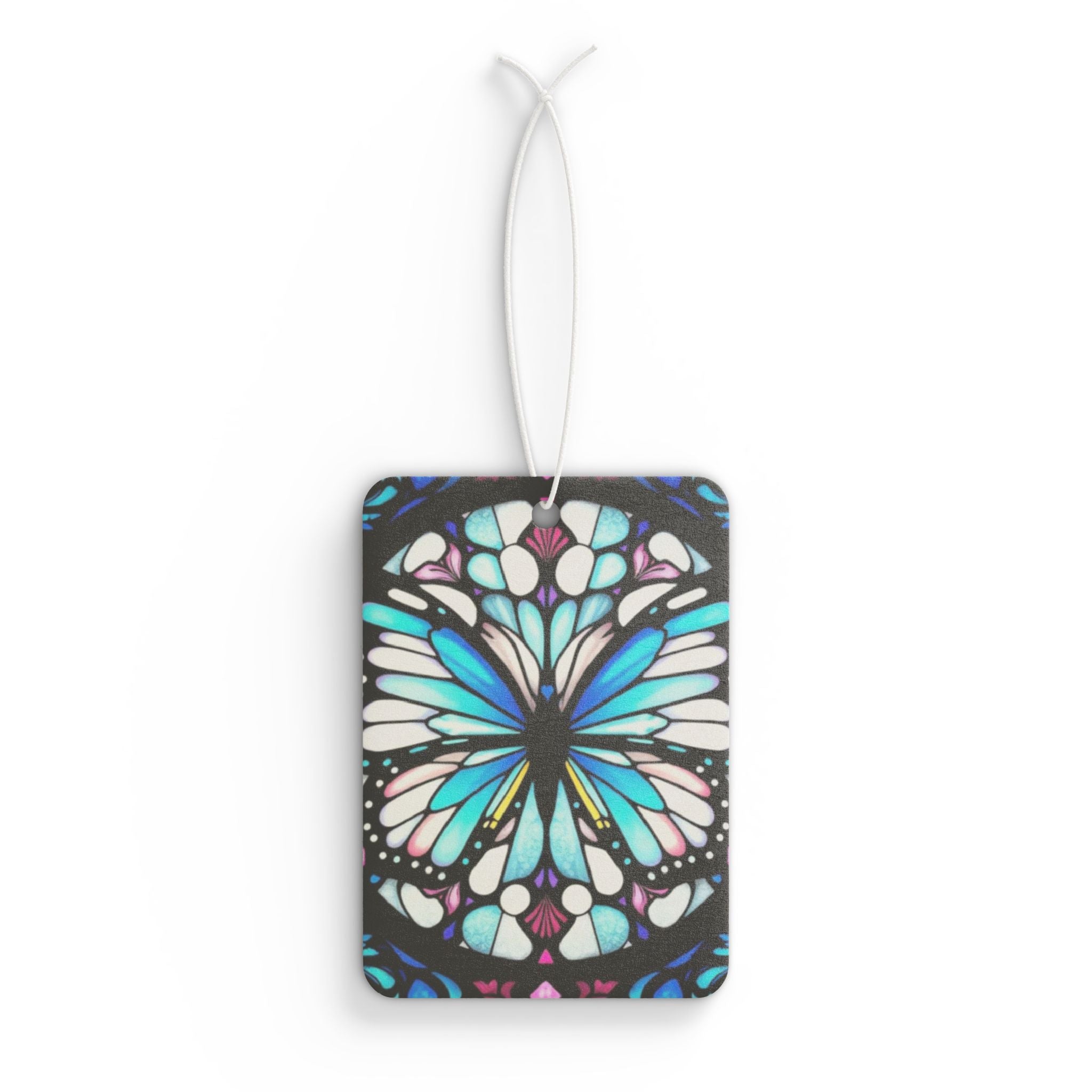 Stained Glass Butterfly Design - Car Air Freshener - Eclectic and Aromatic