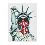 Patriotic Microfiber Blanket RESIST Lady Liberty Design