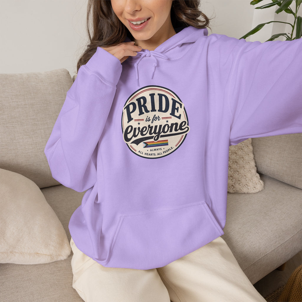 Pride Is For Everyone Pullover Hoodie — Vintage Graphic Inclusivity Sweatshirt
