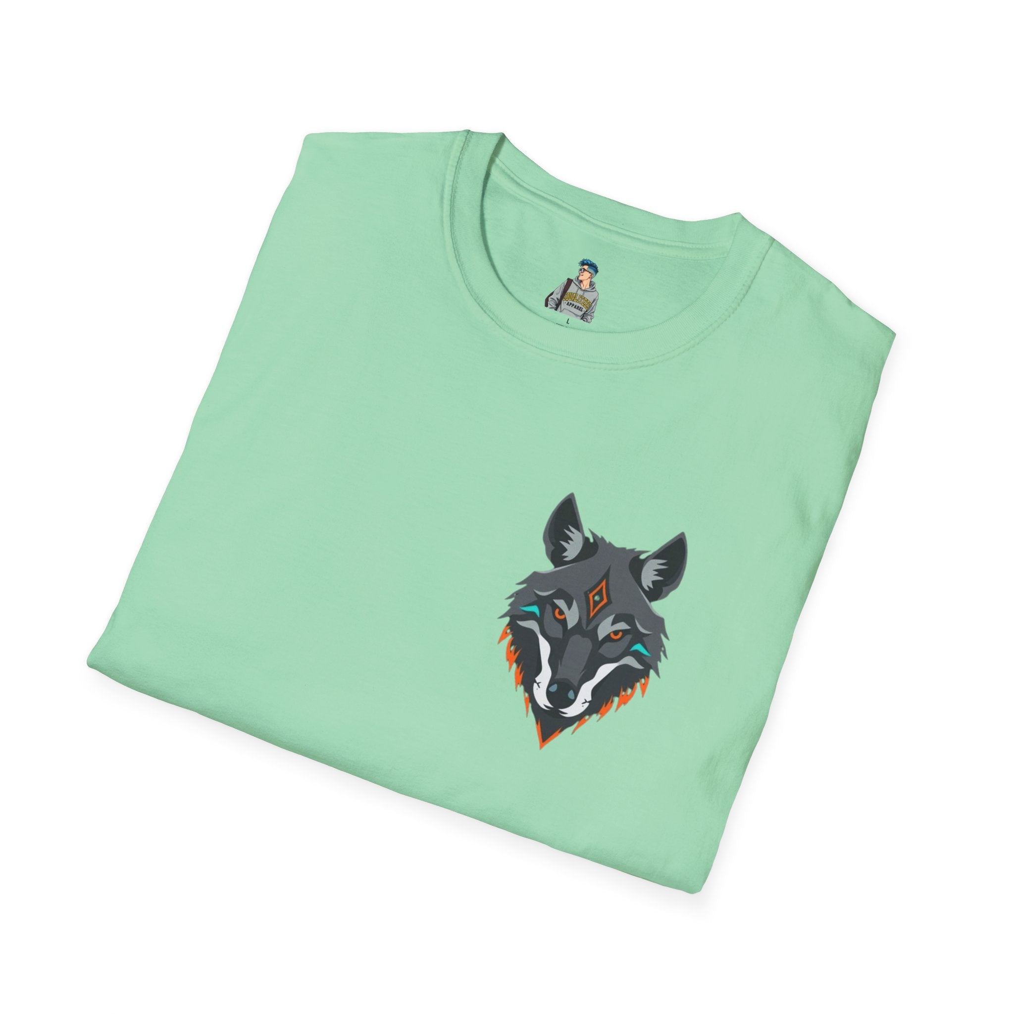 Mystical Wolf Design Unisex Softstyle T-shirt
