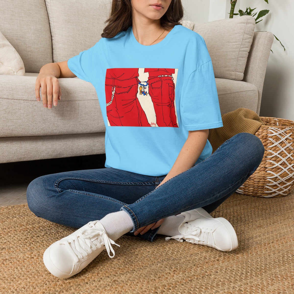 Red Jeans by Audrey Pride Tree Las Vegas T-Shirt