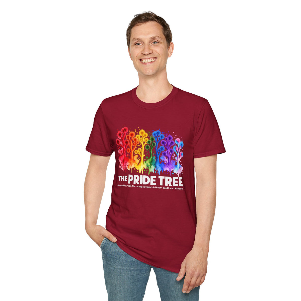 Pride Tree Las Vegas White Text T-shirt