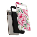 Android OR iPhone Compatible Cases - Pink Flower Design - Unique Tough Cases