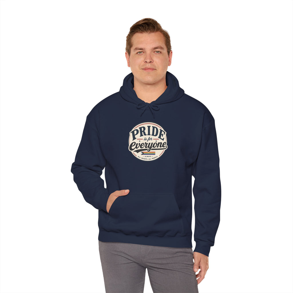 Pride Is For Everyone Pullover Hoodie — Vintage Graphic Inclusivity Sweatshirt