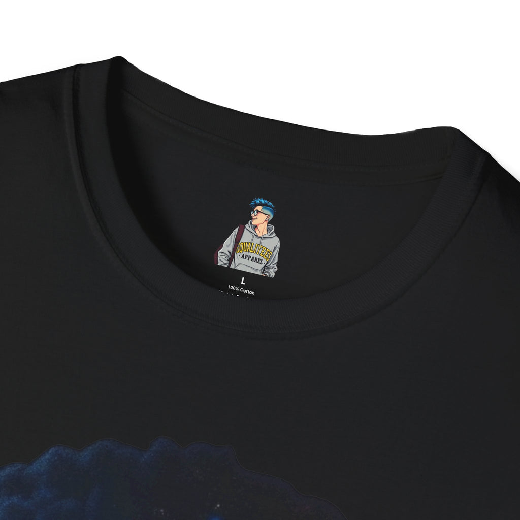 Black Universe Female Silhouette Unisex Softstyle T-Shirt - Celebrate Black Culture