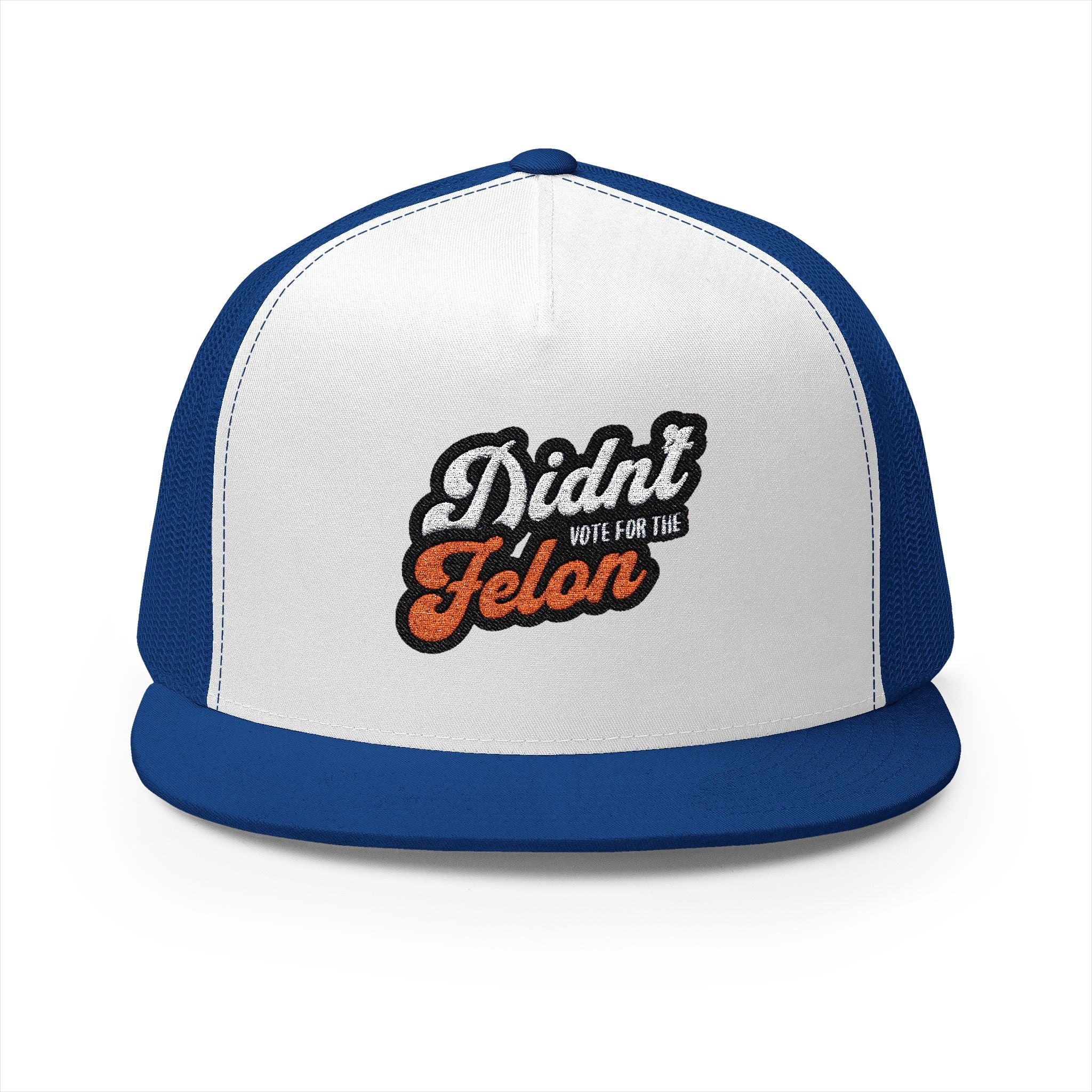 Didn’t Vote for the Felon 5 Panel Trucker Cap - Fun Political Statement Hat