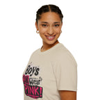 Boys Can Wear Pink T-Shirt — Bold Retro Feminist Graphic Tee