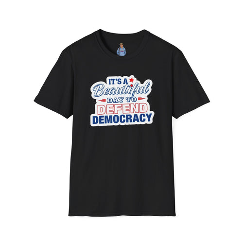 Defend Democracy Unisex Softstyle T-Shirt - Perfect for Activism and Everyday Wear