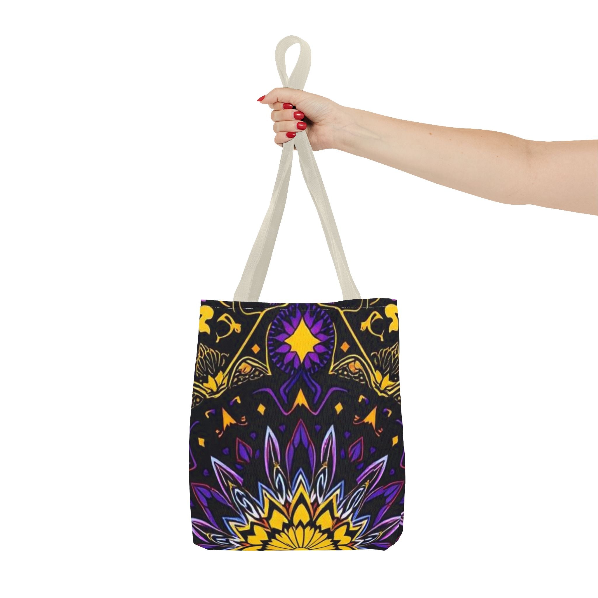 Purple & Yellow Design Tote Bag
