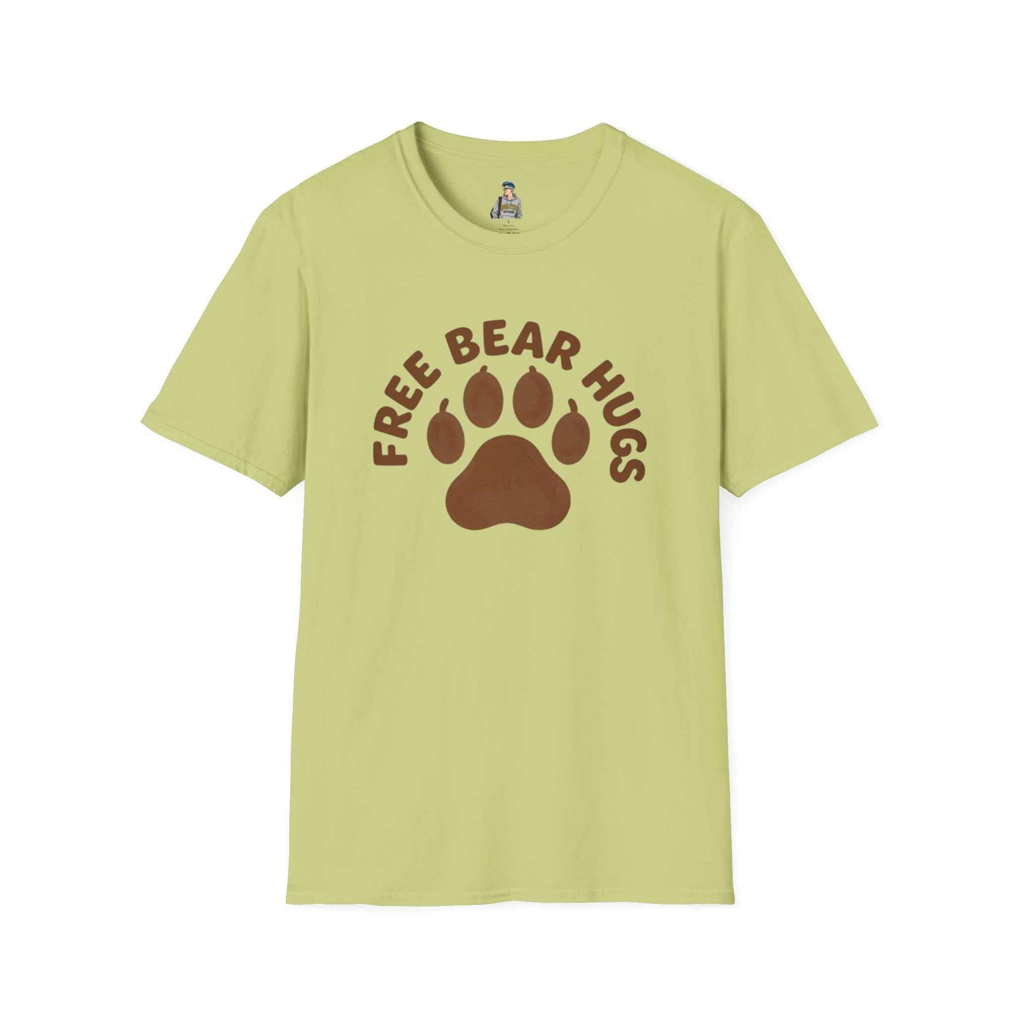 Free Bear Hugs T-Shirt — Cute Paw Print Wildlife Tee
