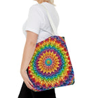 Rainbow Mandala Tote Bag