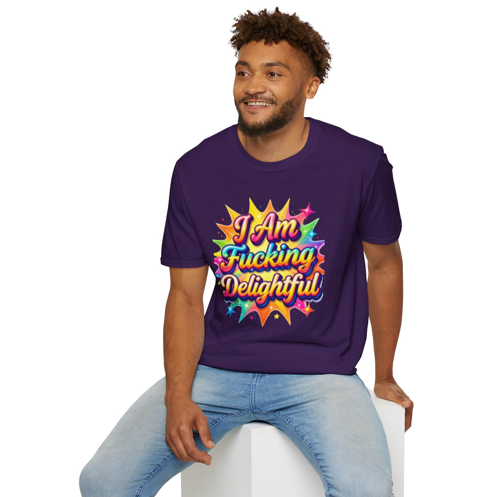 I Am Fucking Delightful T-Shirt - Bold Rainbow Self-Love Graphic Tee