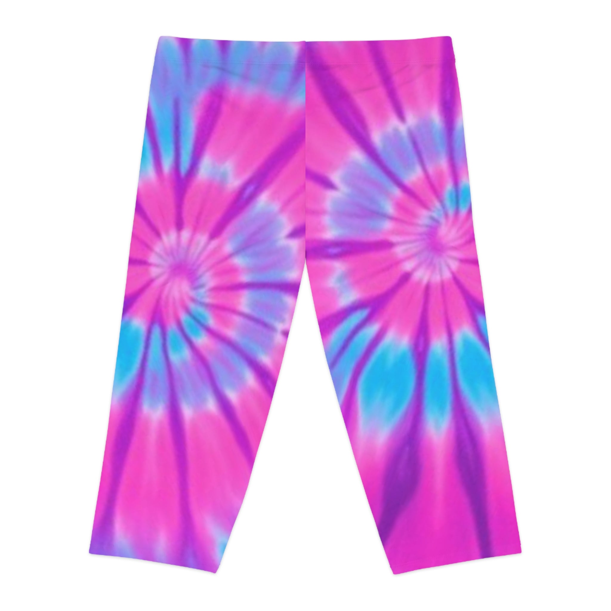 Colorful Tie-Dye Capri Leggings for Women - Stylish & Comfy Activewear