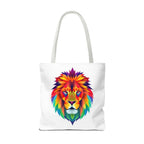 Colorful Fractal Lion Design - Tote Bag