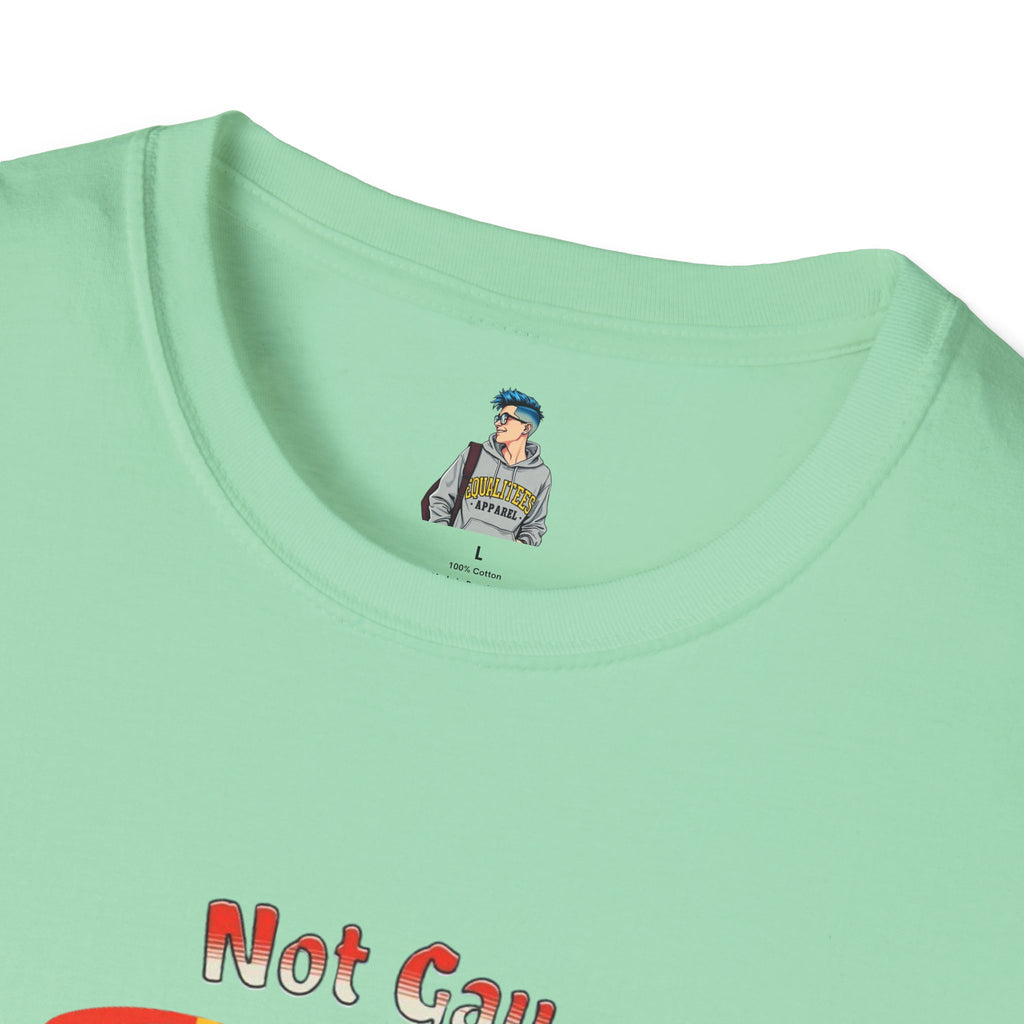Funny LGBTQ+ Pride T-Shirt - "Not Gay But $20 is $20" Unisex Softstyle