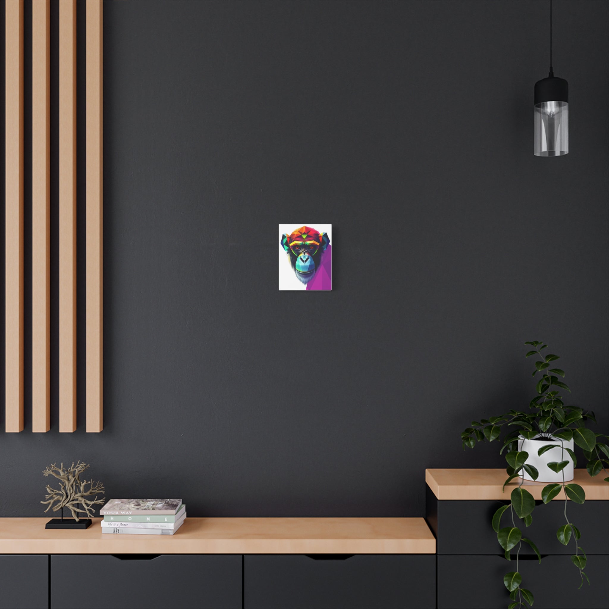 Colorful Chimpanzee Canvas Art - Vibrant Wall Decor for Animal Lovers