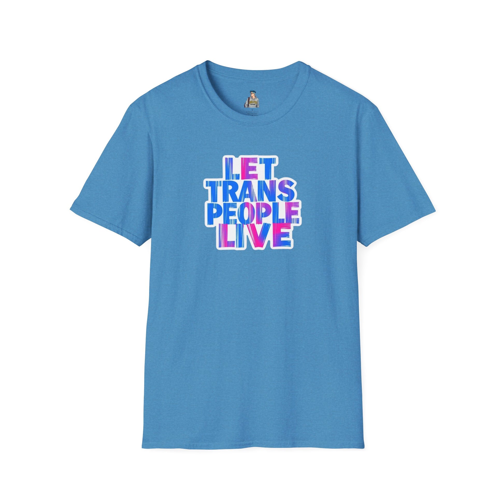 Let Trans People Live Unisex Softstyle T-Shirt - Supportive Statement Tee for LGBTQ+ Pride