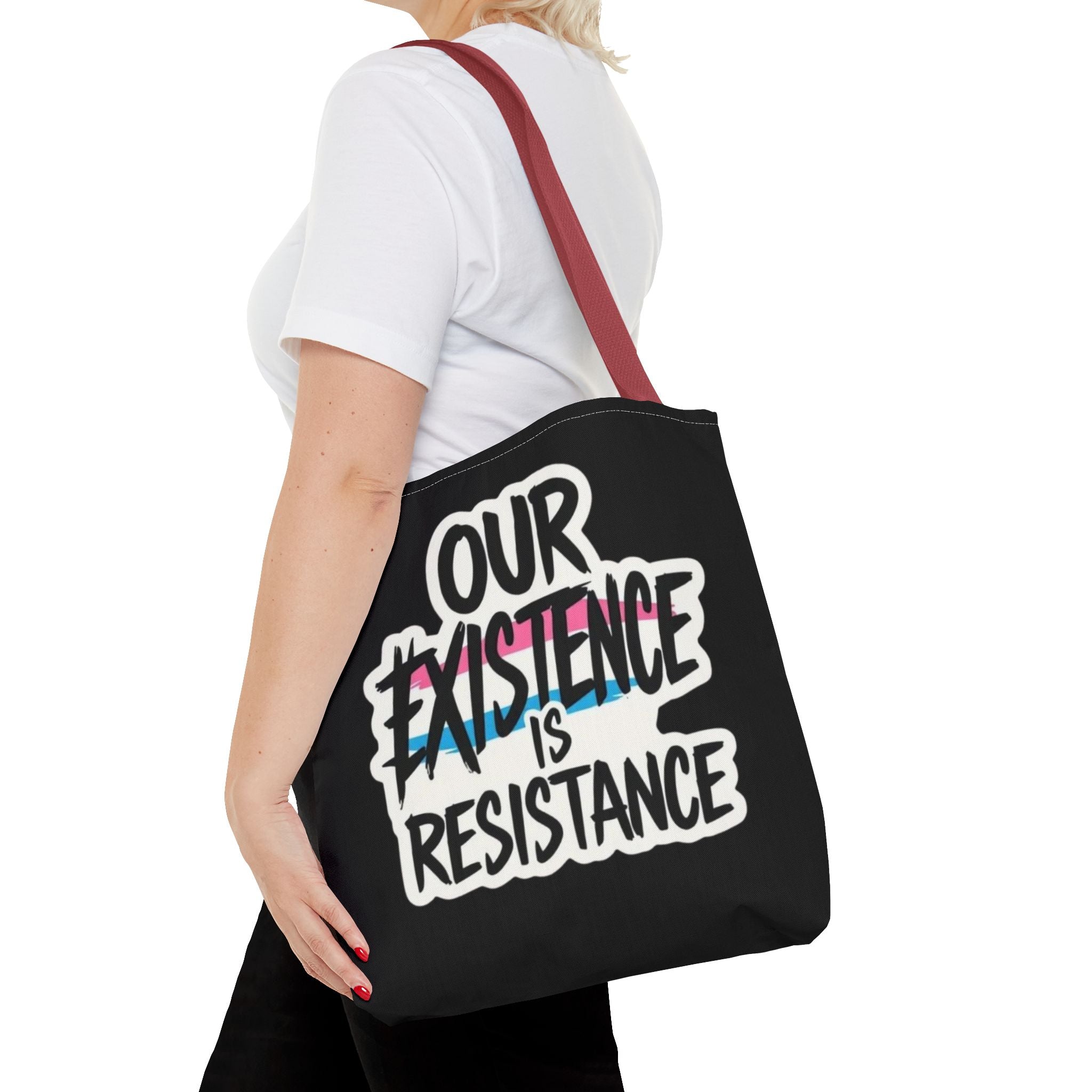 Our Existence Is Resistance Trans Protest Tote Bag