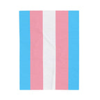 Trans Pride Flag Velveteen Plush Blanket