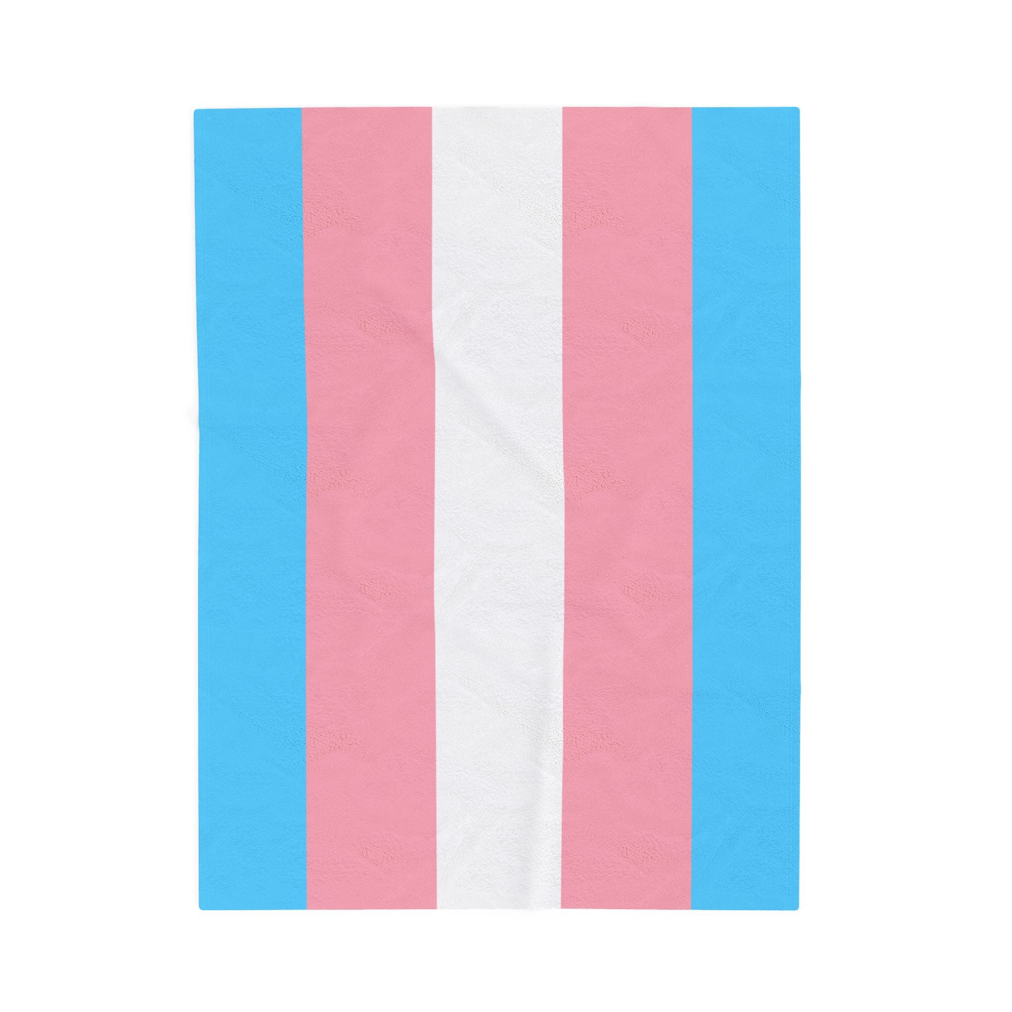Trans Pride Flag Velveteen Plush Blanket